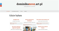 Desktop Screenshot of dominikamroz.art.pl